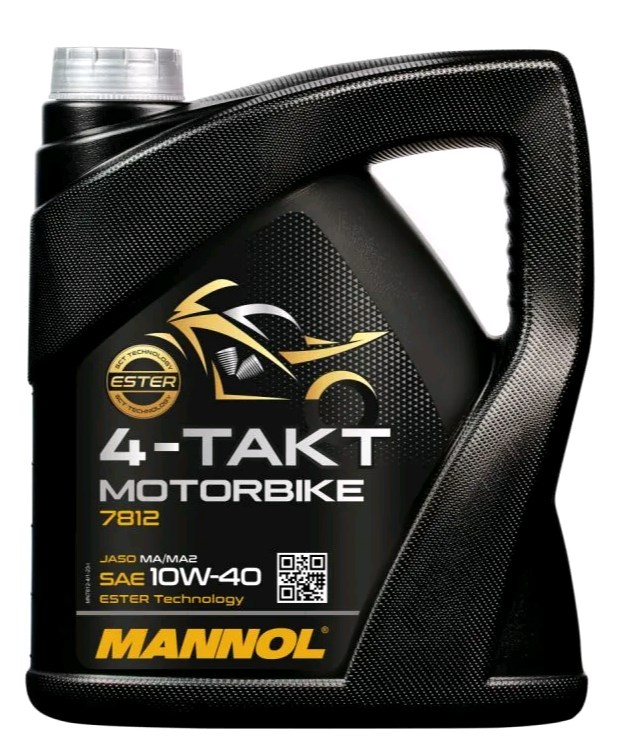 Масло синтетическое  MANNOL 10W-40 для мото 4 л 7812-4