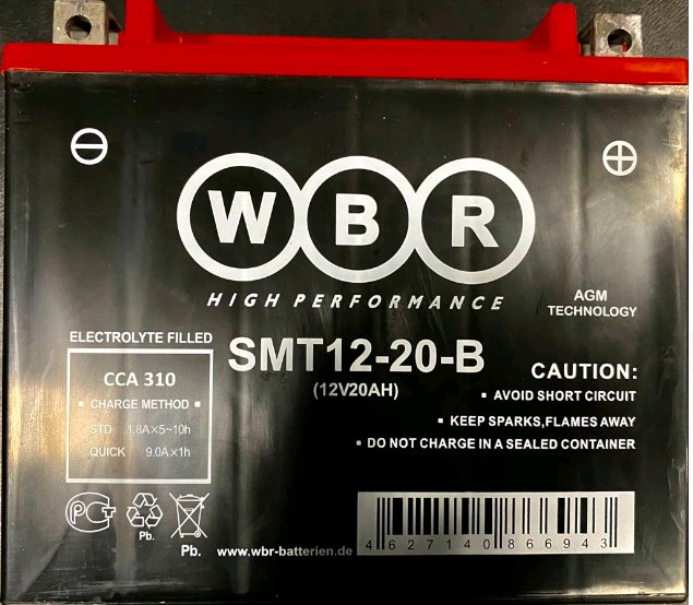 АКБ WBR SMT12-20-B 12V20AH -/+
