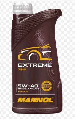 MANNOL Extreme SAE 5W40 ACEA A3/B4 API SN/CH-4. Масло син 7915-1 л